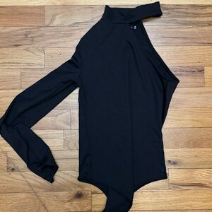 A&F black one-sleeved body suit